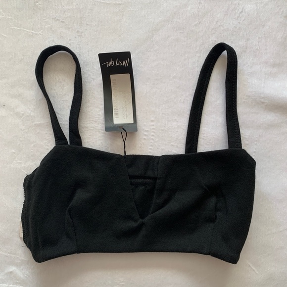 Nasty Gal Black Square Neck Bralette - Picture 5 of 7